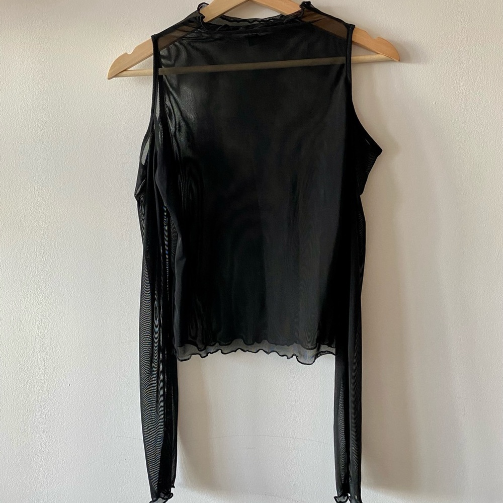 GUESS Black Mesh Longsleeve